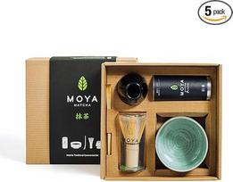 "Moya Matcha" arbatos rinkinys Ekologiškos žaliosios arbatos milteliai | Ekologiška 30 g "Premium" klasės (I) | Pakuotė + Matcha dubenėlis + bambukinė šluotelė + šluotelės laikiklis + bambukinis šaukštelis | Matcha paruošimo rinkinys | Dovanų rinkinys