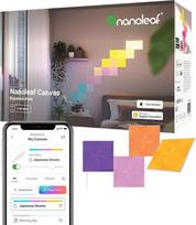 "Nanoleaf Canvas" išplėtimo paketas, 4 papildomi LED šviesos kvadratai, išmaniosios, modulinės, "WiFi", LED RGBW plokštės, 16 milijonų spalvų vidaus sienų apšvietimas, muzikos ir ekrano sinchronizavimas, veikia su "Alexa