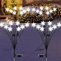 "Ninonly" saulės šviesos lauko sodui, 4 pakuočių 32 LED snaigių kalėdiniai žibintai lauke, vandeniui atspari kalėdinė lauko dekoracija, saulės šviesos sodo dekoracija, skirta kalėdinei vejai lauke