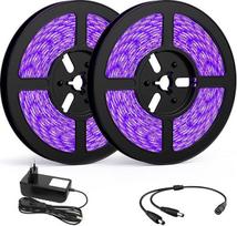 "Onforu" 20 m UV LED juosta, juoda šviesos juosta su maitinimo šaltiniu, 12 V lanksti 1200 šviesos diodų juosta, lipni 2835 šviesos juosta, UV lempa, juoda šviesos juosta, skirta vakarėliams, barams, neoninėms spalvoms, klubams, diskotekoms, dekoracijoms