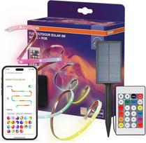 "Osram FLEX OUTDOOR SOLAR" lanksti LED šviesos diodų juosta, 5 m, 1,6 W, su "Magic RGB" spalvų valdymu, saulės energija, IP44, skirta naudoti lauke, su nuotolinio valdymo pulteliu, nekeičiama, reguliuojama