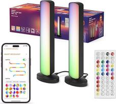 "Osram Smart+ WiFi" LED grindų lempa, maža, juoda, 2x 2,5 W, 2x 480 lm, reguliuojama balta ir spalvota šviesa, reguliuojamas apšvietimas, "pasidaryk pats" ir muzikos ritmo funkcija, ilgaamžė, valdoma programėle, 2700-6500K
