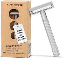 "Parker SoloEdge" vieno krašto skustuvas su 100 "Parker Platinum" vieno krašto skustuvo ašmenų