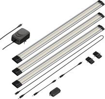 "parlat Siris" LED šviestuvas, jutiklinis reguliatorius, plokščias, po 50 cm, po 655 lm, baltas, 3 vnt.