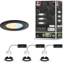 "Paulmann Nova Coin" 92446 LED įleidžiamas šviestuvas IP44 apvalus 78 mm derinamas baltas 3 x 6 W 3 x 530 lm 230 V matinis aliuminio liejinys
