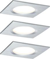 "Paulmann" 93895 "Premium Recessed Light Set Coin Slim dimmable Rigid LED 3x6.8W 2700K, cinkas, 20,4 W, tekintas aliuminis