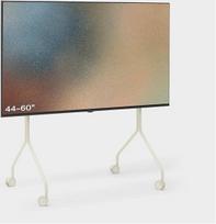 "Pedestal Moon Rollin' TV Stand" su ratukais - 44-60 colių ekranams | Mobilus ir stilingas televizoriaus vežimėlis (smėlio spalvos)