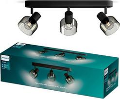 "Philips Sleet LED 3 Spotlight", E14 lemputė neįtraukta, juoda, IP20