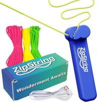 "Pioupiou et Merveilles" - "Zip String" - pusiausvyra tarp jėgos ir gravitacijos - kurti figūras, 3 spalvų ir 3 dydžių virvelės, begalinės galimybės, dovanų idėja vaikams