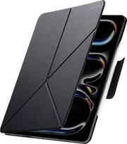 "pitaka" dėklas "iPad Pro" 13 colių 2025/2024, itin lengvas verslo dėklas su kelių kampų stovu pristatymui ir piešimui, magnetinio rašiklio laikiklis, PU oda, juodas [MagEZ Folio 2]