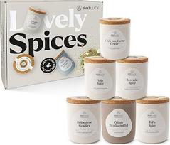 "Potluck Dinner Party" 6 prieskonių mišinių rinkinys keraminiame puodelyje Vegan, be glitimo ir su natūraliais ingredientais