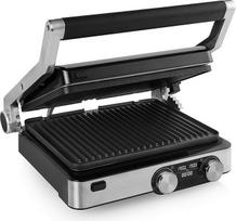 "Princess 117310 Digital Grill Master Pro" - Stalo grilis - 2 reguliuojami termostatai - Skaitmeninis valdymo skydelis - 2000 W 01.117310.01.001, sidabrinis, juodas