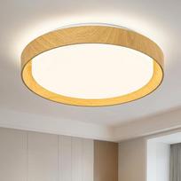"Qamra" LED lubų šviestuvas, 41 cm apvalus lubų šviestuvas, modernus medinis metalinis lubų šviestuvas, skirtas svetainei, virtuvei, valgomajam, miegamajam, prieškambariui, skalbyklai, 4000 K, 36 W