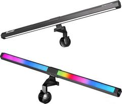 "Quntis" 51 cm LED ekrano lempa PC RGB stalinė lempa USB kompiuterio daugiaspalvė šviesos juosta Monitoriaus kompiuterio aplinkos šviesa Reguliuojama 15 spalvų apšvietimo šviesos juosta, skirta žaidimams Skaitymas
