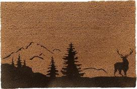 "Relaxdays Coconut Doormat" 80 x 50 cm, kilimėlis prie durų, neslidus, atsparus oro sąlygoms, skirtas naudoti patalpose ir lauke, natūralus/juodas