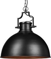 "Relaxdays" industrinio dizaino, aptrintas šviestuvas, valgomojo kambario dekoras, LED, pakabinamas šviestuvas, D=40,5 cm, juodas, metalas, 40 W