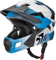 "ROCKBROS" vaikiškas šalmas, integruotas dviratininko šalmas vaikams/jaunimui, viso veido šalmas su nuimama smakro apsauga, BMX, MTB, kalnų šalmas, S: 48-53 cm, M: 53-58 cm