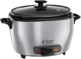 "Russell Hobbs" 23570-56 Ryžių virimo aparatas "MaxiCook", "Keep Warm" funkcija, 2,5 l, įskaitant "Dampfgarer" naudojimą, ryžių šaukštą, matavimo indelį, 1000 W, nerūdijantis plienas/juodas