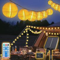 "SALCAR" saulės šviesos žibintai žibintai lauke, 20 m 80 LED saulės žibintai, atsparūs oro sąlygoms, laiko kontrolės ir atminties funkcija, 8 režimai, saulės šviesos žibintai, sodo, balkono, kiemo, festivalio dekoracijos, šilta balta spalva