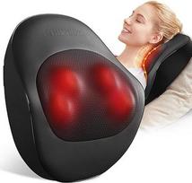 "Shiatsu" kaklo masažuoklis, masažinė pagalvė masažuoklis kaklo nugarai su šiluma, 3D gilus minkymo masažas, atsipalaidavimas ir skausmo malšinimas, dovana vyrams, moterims, biurui, namams