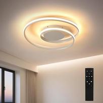 "Sky angle" LED lubų šviestuvas su nuotolinio valdymo pulteliu, 28 W reguliuojamos spalvos ir ryškumo, apvalus šviestuvas, 2500 LM 48 cm, skirtas miegamajam