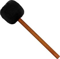 "Sonic Energy Gong Beater Black" - 41 cm - vilna ir dirbtinis kailis - Sapele medžio rankena - skirtas gongams, perkusijai, meditacijai (MGB-L)
