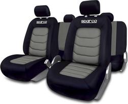 "Sparco" SPC1019GR Sėdynių užvalkalų komplektas, juoda/pilka