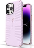 "Speck iPhone 15 Pro Max" dėklas - sukurtas "MagSafe", apsaugantis nuo kritimo - atsparus įbrėžimams, minkštas lietimui, 6,7 colių telefono dėklas - "CandyShell Grip Soft Purple/Carnation Petal