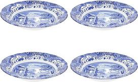 "Spode" mėlyna itališka sriubos lėkštė 23 cm (4 vnt.)