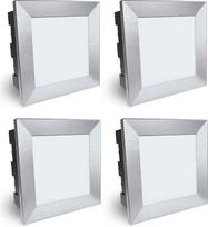 "SSC-LUXon Piko-LQ" įleidžiamas sieninis LED lauko šviestuvas, 4 vnt., IP65, 3,5 W šiltos baltos spalvos 230 V - Įleidžiamas sieninis šviestuvas, kvadratinis, 135 x 135 mm