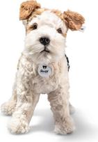 "Steiff Foxy Fox Terrier" 32 cm spalvotas, mielas pliušinis žaislas su plastikinėmis akimis, minkštas pliušinis žaislas vaikams, berniukams ir mergaitėms, skalbiamas skalbimo mašinoje