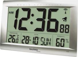 "Technoline WS8009" belaidis sieninis laikrodis su temperatūra ir drėgme, DCF radijo laikrodis, žadintuvo ir snaudimo funkcija, 12/24 valandų ekranas - su DCF priėmimu, vasaros laiku (DST), LCD ekranas