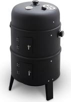 "Tower" T978573 "2-in-1" rūkykla su anglimis ir rūkykla, karščiui atspariu plieniniu korpusu, oro srauto ventiliacija ir temperatūros ekranu, juoda