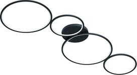 "Trio Leuchten Rondo" 622610432 LED lubų šviestuvas metalinis matinės juodos spalvos su 37 W LED jungikliu ir reguliatoriumi
