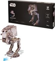 "UGEARS Star Wars AT-ST Walker" 3D medinė dėlionė - 3D medinė dėlionė suaugusiems, modelių rinkinys suaugusiems, mechaninis bėgimo modelis, medinių modelių rinkiniai, amatų "Star Wars" dovana Kalėdoms