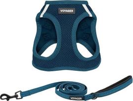 "Voyager Step-in-Air" diržai katėms - tinklelis nuo visų oro sąlygų mažoms ir vidutinio dydžio katėms - "Best Pet Supplies" diržų ir pavadėlių rinkinys (mėlynas) XXXS
