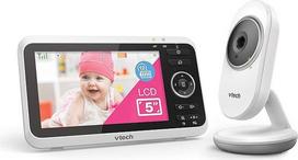 "VTech Baby Monitor VM350" - vaizdo monitorius su judančia kamera - aiškus garsas, spalvotas LCD ekranas ir naktinio matymo funkcija - su domofonu, lopšinėmis ir garsais