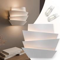 "Wave Light" dizaino sieninis šviestuvas su 2 LED G9 lemputėmis, baltos spalvos, skirtas svetainei, miegamajam, prieškambariui, laiptams