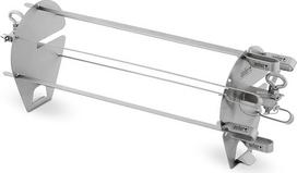 "Weber Crafted" iešmelių rinkinys, skirtas viryklėms - laikiklis su 6 nerūdijančio plieno iešmeliais, tinkamais plauti indaplovėje, 40 cm ilgio - sidabrinės spalvos (7685)