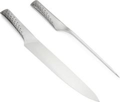 "Weber" prabangus stalo įrankių rinkinys, kurį sudaro 24 cm ilgio peilis ir šakutė, pagamintas iš aukštos kokybės vokiško nerūdijančio plieno, monoblokinis, ergonomiškos rankenos - "Silder" (17074)
