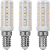 "WI-FI" išmanioji E14 RGB LED lemputė, 4 W, 400 LM AC 230 V, keičianti spalvas ir sinchronizuojanti muziką, 16 milijonų spalvų, įvairiaspalvė, reguliuojamo ryškumo, suderinama su "Alexa Home" programėle (3 vnt., pieno baltumo)