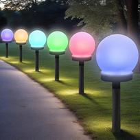 "YeahBoom" saulės žibintai lauko rutuliui, 10 LED sodo žibintų pakuotė, saulės spalvos keitimas, saulės sodo žibintas, vandeniui atsparus saulės žibintas, skirtas terasai, takeliams, kiemui, sodo apdailai