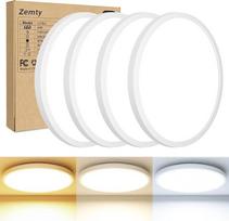 "Zemty" LED lubų šviestuvas plokščias 3000 K / 4500 K / 6000 K apvalus skersmuo 22 cm itin plonas modernus LED šviestuvas lubų šviestuvas vonios kambario šviestuvas virtuvės prieškambariui 4 vnt., 24 W 2100 LM