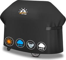 "Zettum" grilio dangtis 208 cm - "Weber Summit 600 Series", "Genesis 600 Series" kepsninių dangtis, atsparus vandeniui, "Char-Broil", "Nexgrill", "Dyna-glo" PU dangtis (208 L x 68 W x 127 H cm)