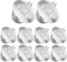 (10 vnt.) "Pocketman" 110 V 3 W LED lubų šviestuvas, šiltos baltos spalvos lempos šviestuvas su LED tvarkykle
