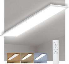 100 x 25 cm LED panelė, lubų šviestuvas su 30 W 3000-6500 K, lubų šviestuvas LED didelis plokščias su nuotolinio valdymo pulteliu, stačiakampio formos lubų šviestuvas biurui, virtuvei, svetainei, miegamajam