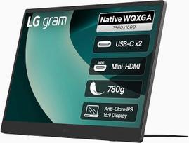 17 colių nešiojamasis monitorius "LG gram +View 17MT70", 16:10, WQXGA 2 560x1 600, DCI-P3 99%, 350 cd/m² ryškumas, C tipo USB