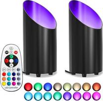 2 LED šviesos diodų apšvietimo taškiniai RGB taškiniai žibintai, grindų prožektoriai su nuotolinio valdymo pulteliu ir jungikliu, aukštyn šviečiantys žibintai, grindų apšvietimas patalpose, netiesioginis apšvietimas, grindų apšvietimas namuose, augalų nuo
