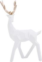 2 x Šiuolaikinės dervos elnių skulptūros atsparios dėvėjimuisi dervos elnių statulos dekoracijos mėgėjų elnių elnių ornamentai namų ūkio dovanos suvenyrai dovanų dėžutė iš polirezino (maža balta)