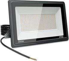 200 W lauko LED prožektorius, 20000 LM prožektorius, itin ryškus prožektorius, 3000 K šiltos baltos spalvos lauko prožektorius, IP66 vandeniui atsparus lauko LED prožektorius, 288 LED karoliukai, prožektorius, lauko